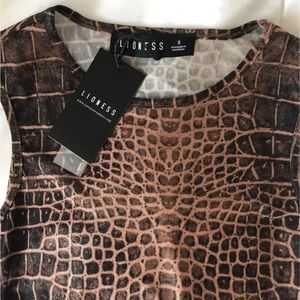 Lioness Mesh Pattern Bodysuit